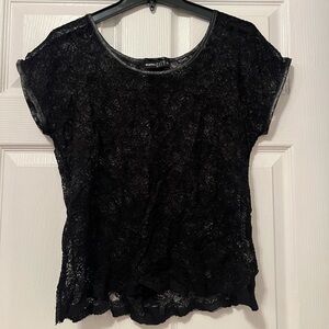 Y2K Marisa City Lace Sheer Top- US M